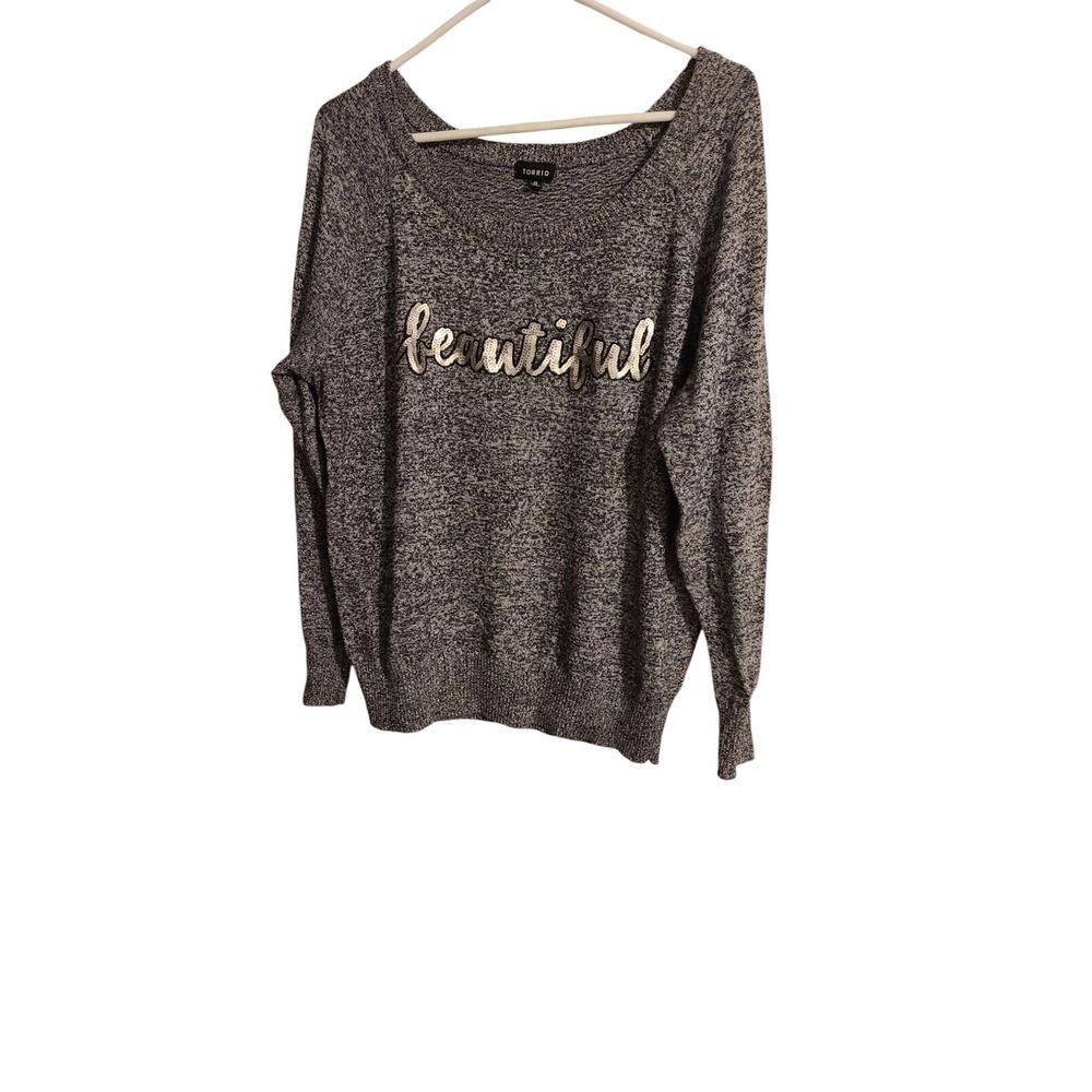 Torrid 0 sweater black/white Size Large - Picture 1 of 4